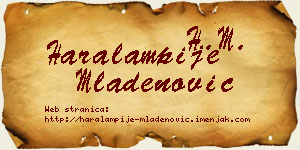 Haralampije Mladenović vizit kartica